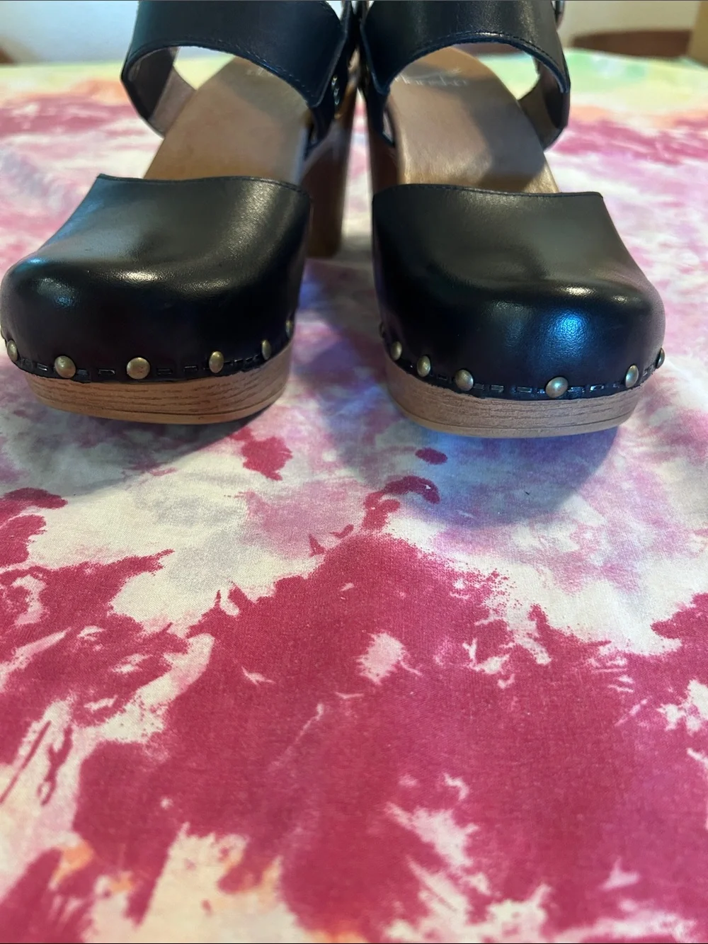 Dansko dotty platform clogs size 38